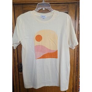 Polished Prints Kindness is Golden Organic Cotton Graphic Tee Cream Medium